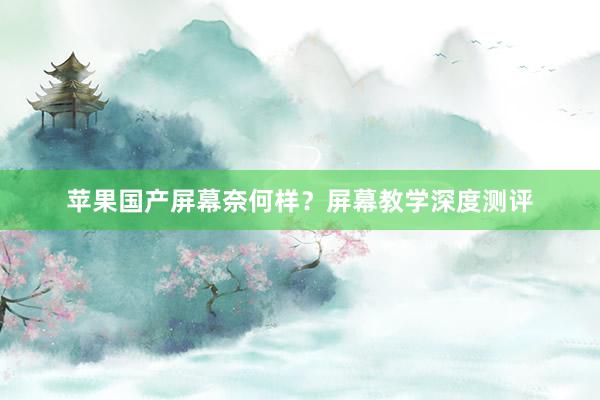 苹果国产屏幕奈何样？屏幕教学深度测评